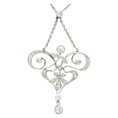 Pre-owned 1stdibs 1900s Antique 1.12 Carat Diamond And Yellow Gold Pendant