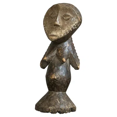 Pre-owned 1stdibs 1920s-1940s Lega Style African Tribal Wood Female Figure?primitive In Brown