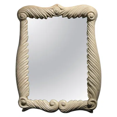 Pre-owned 1stdibs 1930s White-coated Wood Mirror, Serge Roche Or Jean-charles Moreux Style In Brown