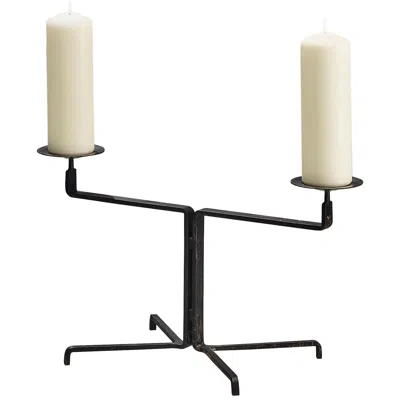 Pre-owned 1stdibs 1950s Minimalist Floor Candle Holder In Steel In Sand
