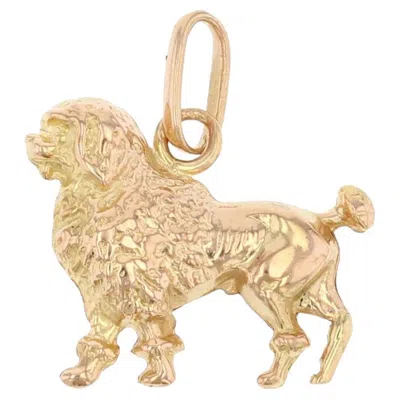 Pre-owned 1stdibs 1960s 18 Karat Yellow Gold Poodle Charm Pendant