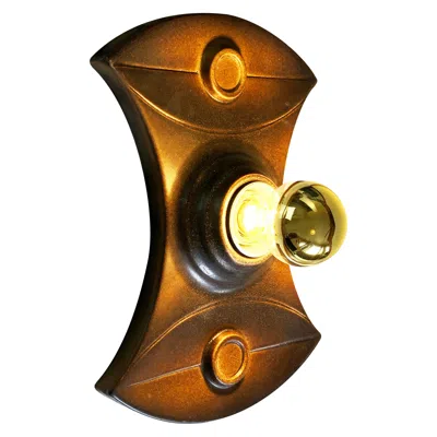Pre-owned 1stdibs 1970 Abstract Sconce By Pan, Goebel/hummel • Brown Glazed Ceramic, Germany