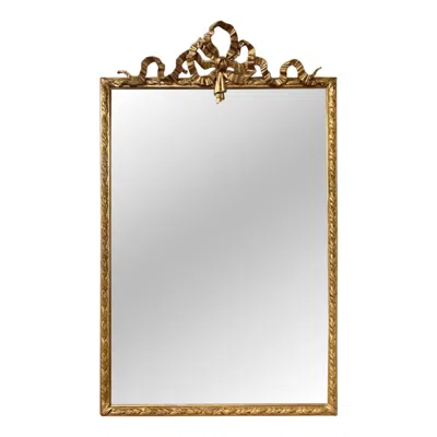 Pre-owned 1stdibs 19th C French Louis Xvi Giltwood Ribbon Mirror In Brown