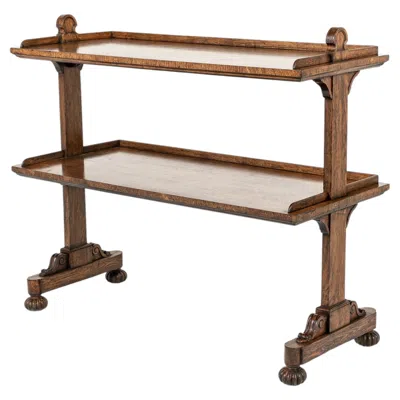 Pre-owned 1stdibs 19th Century English Regency Oak Dumbwaiter In Brown