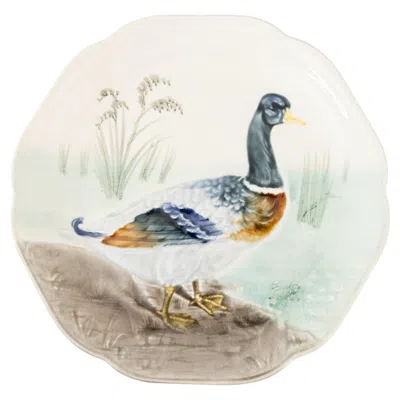 Pre-owned 1stdibs 19th Century French Choisy Le Roi Majolica Mallard Duck Plate In Sand