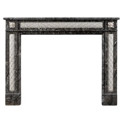 Pre-owned 1stdibs 19th Century French Fireplace Surround In Grey St Anne And Statuary Marble In Gray