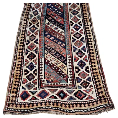 Pre-owned 1stdibs 19th Century Gendje Kazak Runner, Hand-knotted, Wool Pile, Caucasus, 4' X 9' In Brown