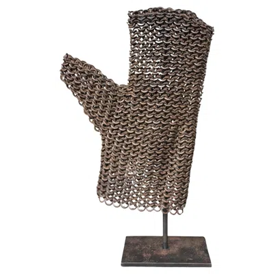 Pre-owned 1stdibs 19th Century Reproduction Of 16th Century Chainmail Gauntlet Found In Argentina In Black