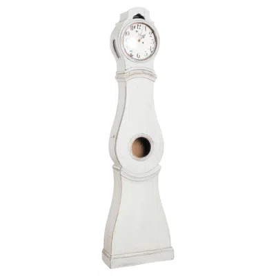Pre-owned 1stdibs 19th Century Swedish White Mora Grandfather Clock