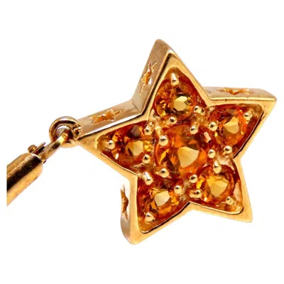 Pre-owned 1stdibs 2 Carat Natural Citrine Star Dangle Earrings 14 Karat* In Multi