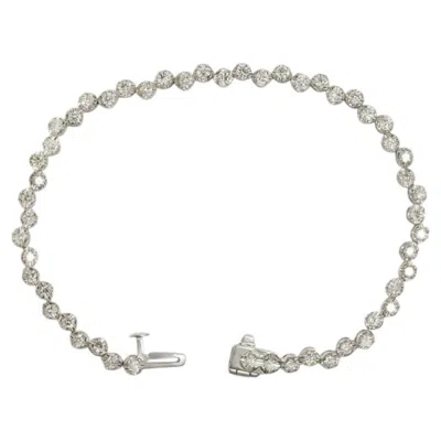 Pre-owned 1stdibs 2 Carat Round Brilliant Cut Diamond Tennis Bracelet In 14k White Gold