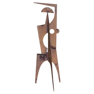 Pre-owned 1stdibs 20th Century French Vintage Abstract Brutalist Raw Metal Sculpture In Brown