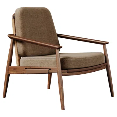 Pre-owned 1stdibs 21st Century Adam Armchair Leather Cord Made In Portugal By Wood Tailors In Brown