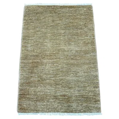 Pre-owned 1stdibs 2'1"x3' Brown Plain Solid Pattern Hand Knotted Ghazni Wool Mat Oriental Rug