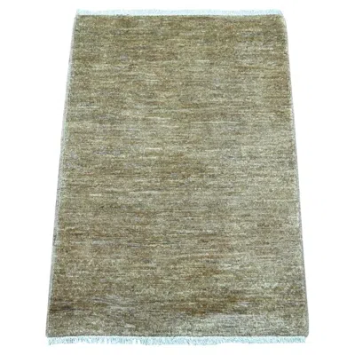 Pre-owned 1stdibs 2'1"x3' Brown Plain Solid Pattern Hand Knotted Ghazni Wool Mat Oriental Rug