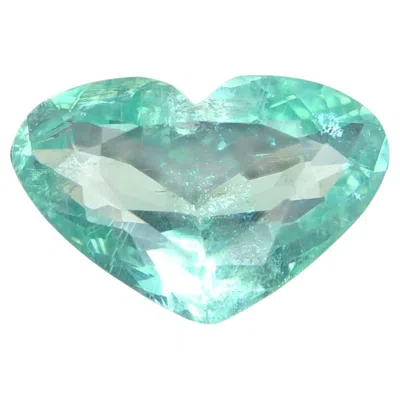 Pre-owned 1stdibs 2.82 Carat Bluish Green Natural Paraiba Tourmaline Heart Cut Loose Gemstone