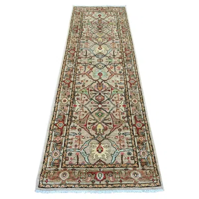Pre-owned 1stdibs 2'8"x8'3" Light Brown Peshawar Bijar Garus Design Hand Knotted Wool Runner Rug
