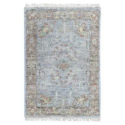Pre-owned 1stdibs 2'x3' Gray Supple Collection Oushak Design Hand Knotted Shiny Wool Mat Rug