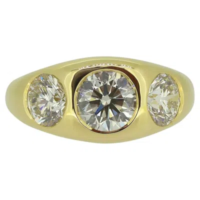 Pre-owned 1stdibs 3.09 Carat Diamond Three-stone Ring In Multi