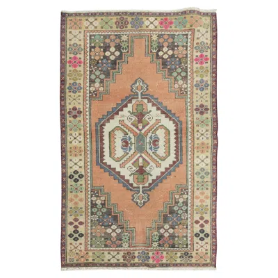 Pre-owned 1stdibs 3.3x5.5 Ft Traditional Vintage Oriental Accent Rug, 100% Wool, Floor Covering In Brown