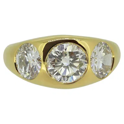 Pre-owned 1stdibs 3.46 Carat Old Cut Diamond Three-stone Ring In Multi