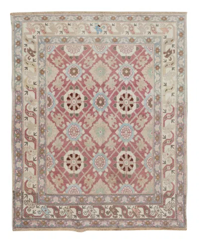 Pre-owned 1stdibs 3.8x4.6 Ft Vintage Hand Knotted Turkish One Of A Kind Rug With Soft Colors In Brown