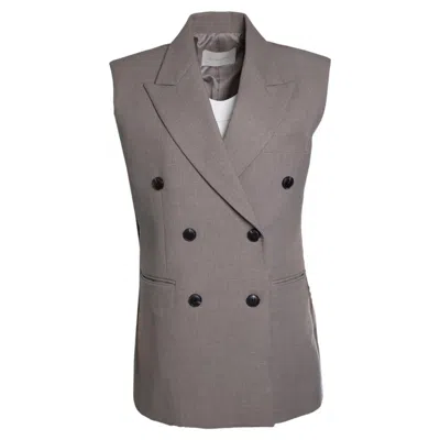 Pre-owned 1stdibs 3.another, Taupe Double Breasted Vest In Brown