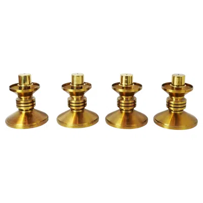 Pre-owned 1stdibs 4 Silver-plated Candlesticks With A Very Beautiful Decoration Of Cords In Brown