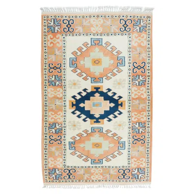 Pre-owned 1stdibs 4.3x6.5 Ft Decorative Vintage Hand-knotted Turkish Rug, 100% Wool In Sand