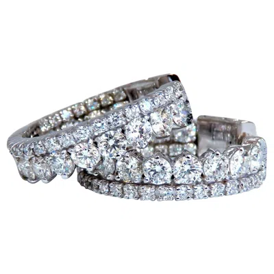 Pre-owned 1stdibs 4.70ct Natural Round Diamonds Double Row Ring 14kt Stacking Deco* In Multi
