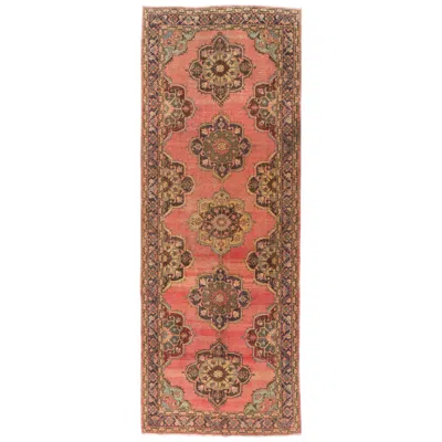 Pre-owned 1stdibs 4.8x13.2 Ft Vintage Konya-sille Runner Rug For Hallway, Handmade Kitchen Rug In Brown