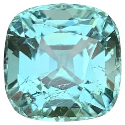 Pre-owned 1stdibs 5.50 Carats Natural Faceted Seafoam Tourmaline Gemstone Cushion Cut In Multi