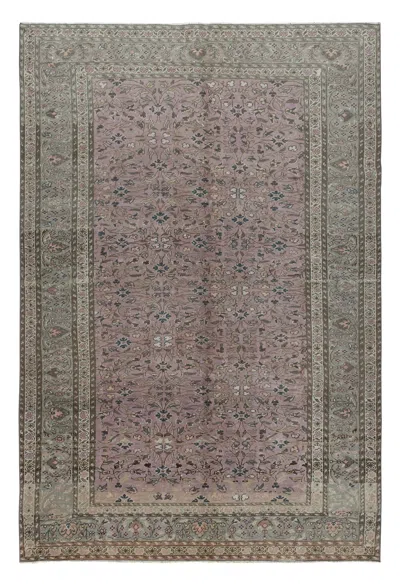 Pre-owned 1stdibs 5.5x8.2 Ft Traditional Vintage Handmade Turkish Area Rug With Floral Design In Gray