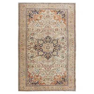 Pre-owned 1stdibs 6.4x10 Ft Vintage Handmade Turkish Area Rug With Medallion Design. 100% Wool In Brown