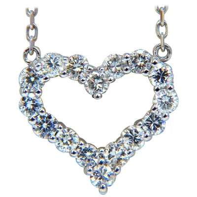 Pre-owned 1stdibs .80 Carat Heart Natural Diamonds Necklace 14 Karat In Multi