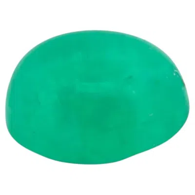 Pre-owned 1stdibs 8.08ct Natural Earth Oval Cab Colombian Emerald Gemstone Green Color Cabuchon