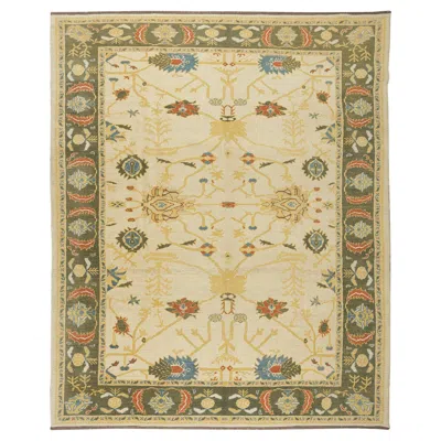 Pre-owned 1stdibs 8.2x10 Ft Vintage Hand Knotted Turkish Area Rug For Living Room. 100% Wool In Sand