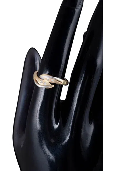 Pre-owned 1stdibs 8-carat Gold Ring Set With Four White Stones. 1980s