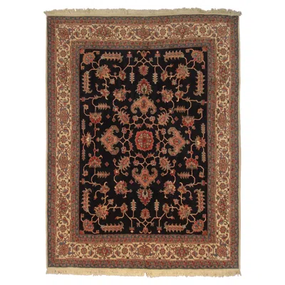 Pre-owned 1stdibs 8x10 Rare Antique Persian Heriz Rug High Quality Black 249cm X 313cm C.1940