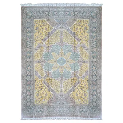 Pre-owned 1stdibs 8x11 Exceptional Silk Ghom Rug Finest Architectural Tapestry 244cm X 340cm In Gray
