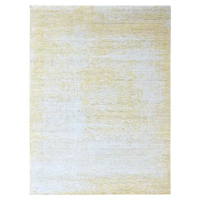 Pre-owned 1stdibs 9'1"x12'1" Yellow Modern Wool And Silk Textured Pile Hand Loomed Oriental Rug
