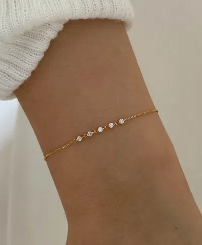 Pre-owned 1stdibs 925 Sterling Silver Chain Bracelet Beautiful Moissanite Bracelet Gift For Women. In Multi