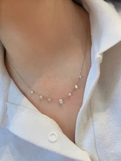 Pre-owned 1stdibs 925 Sterling Silver Chain Necklace Beautiful Moissanite Necklace For Women. In Multi