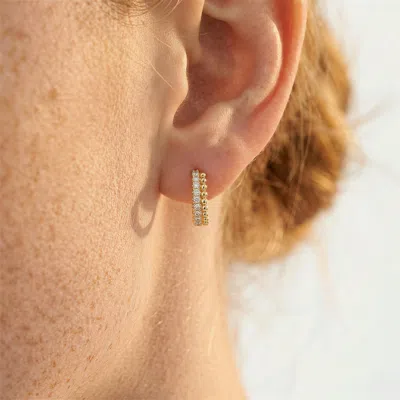 Pre-owned 1stdibs 925 Sterling Silver Hoop Earrings For Women Minimalist Moissanite Earrings Gift. In Multi