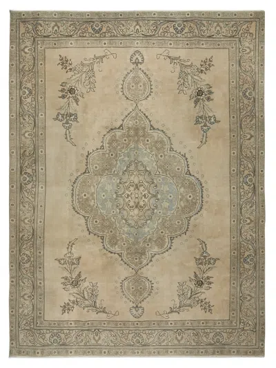 Pre-owned 1stdibs 9.4x12.8 Ft One Of A Kind 1960s Turkish Large Rug. Rustic Handmade Large Carpet In Brown