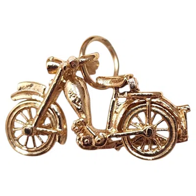 Pre-owned 1stdibs 9k Yellow Gold Articulating Bicycle Charm #25619