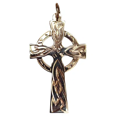 Pre-owned 1stdibs 9k Yellow Gold Celtic Cross Charm #25548