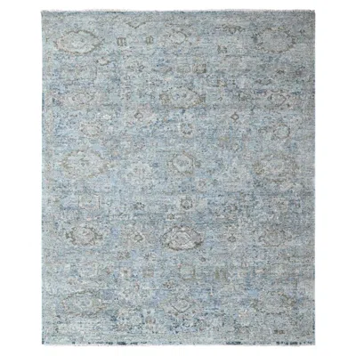 Pre-owned 1stdibs 9'x11'10" Gray Broken And Erased Persian Design Zero Pile Hand Knotted Wool Rug