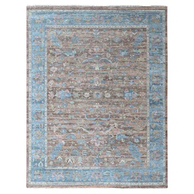 Pre-owned 1stdibs 9'x11'9" Brown Antiqued Persian Heriz Design Hand Knotted Wool Oriental Rug