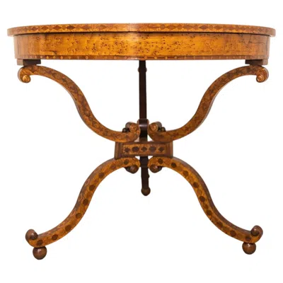 Pre-owned 1stdibs A Fine 19th Century Continental Fruitwood And Inlayed Center Table . In Brown